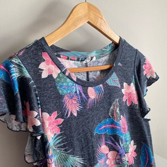Gap T-shirt dress with tropical pattern - Picture 2 of 4